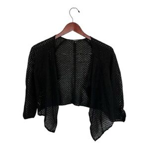 RW&CO Black Open Knit Cardigan SIZE medium